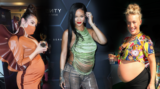 10 nejodvážnějších outfitů slavných těhulek: Rihanna se zahalila do záclony, Krejčíková do mikro topu