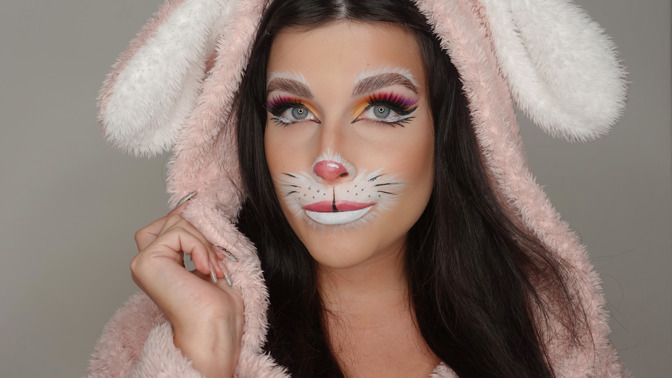 Velikonoční make-up tutoriál: Jak dosáhnout barevného líčení očí a motivu roztomilého králíčka?