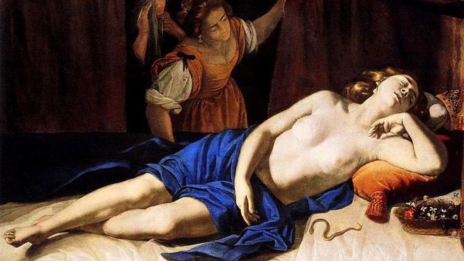 Autoportrét jako Kleopatra.