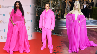 Sytě růžová barva dobývá svět: Inspirujte se modely Kim Kardashian, Zendayi či Sebastiana Stana