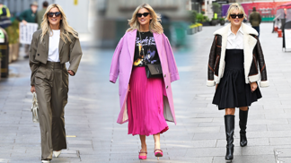 Tři podzimní outfity podle Ashley Roberts: Neotřelý kalhotový kostým či odvážná růžová udělají hvězdu z každé ženy