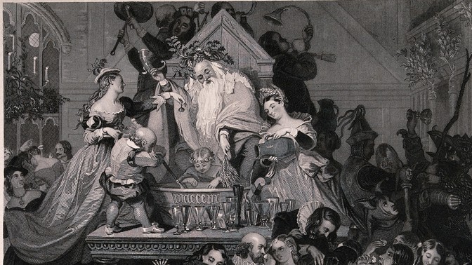 Vánoční večírky za časů královny Viktorie: Zapaloval se alkohol a schovka končila polibkem