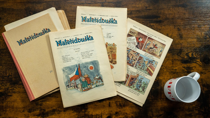Získali jsme unikátní Mateřídoušku z let 1948/49, kdy v časopisu pro děti začala úřadovat komunistická propaganda. Ferda Mravenec se zapojil do Pětiletky, z Berušky se stala údernice a děti si četly o Leninovi.