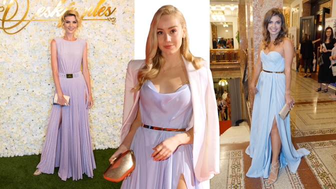 České krásky v robách jako pro princezny: Zářily v nich Lutovská, Kadeřávková i Pfauserová