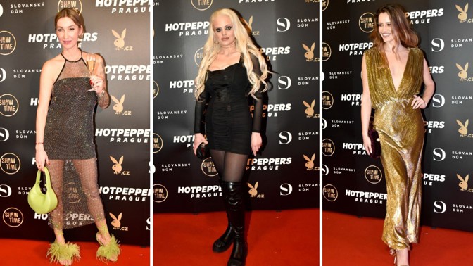 Móda z hříšného večírku Playboye: Štiková hubenější o 60 kilo, Jandová ve flitrech, Mesarošová v síťovině