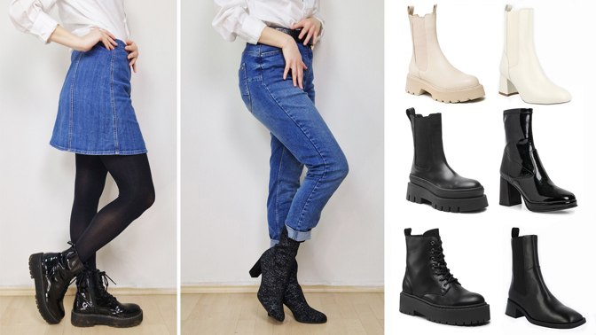 Kotníčkové boty a inspirace jak je nosit. 