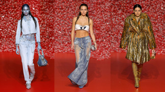 Hora kondomů na přehlídce na milánském týdnu módy: K bezpečné zábavě sváděla i nejkrásnější holčička světa