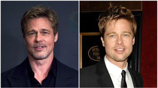 Brad Pitt (59) vypadá znovu na třicet: Na natáčení s Georgem Clooneym zářil v monochromatickém outfitu
