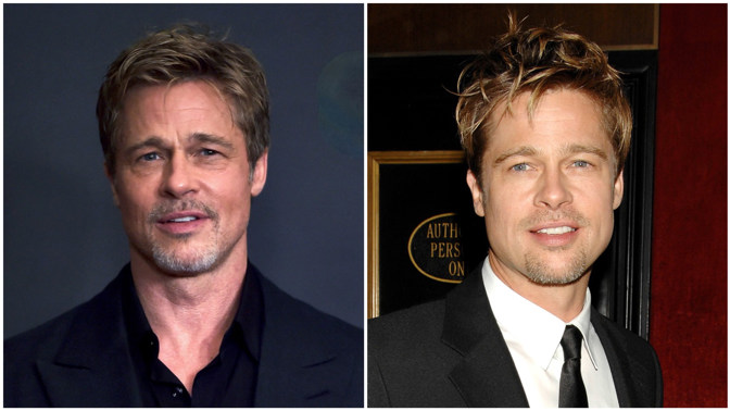 Brad Pitt (59) vypadá znovu na třicet: Na natáčení s Georgem Clooneym zářil v monochromatickém outfitu