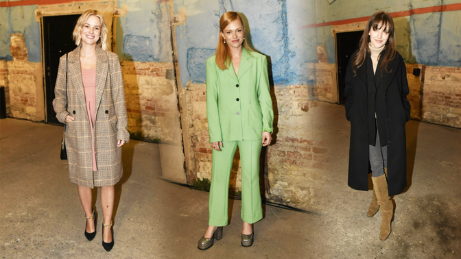 Móda z premiéry komedie Buď chlap!: Geislerová jako posel jara, Sandeva v krajkách a odhalená Ramba