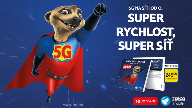 Tesco Mobile přináší ultrarychlou síť 5G, zákazníkům navýší datové balíčky