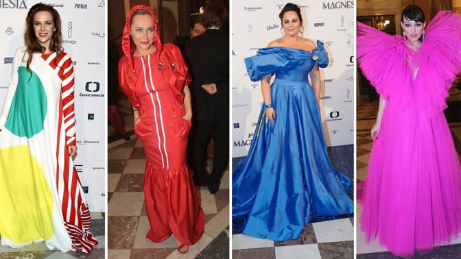 Nezapomenutelné róby z Českých lvů: Šusťákovka Lucie Výborné, Čvančarová v monstrózních šatech a třpytivá Geislerová