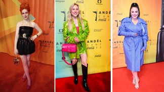 Móda z Cen Anděl: Jedovatě zelená Prachařová, Anna K v průlomových šatech a Žofie vytěžila roztrhané punčochy