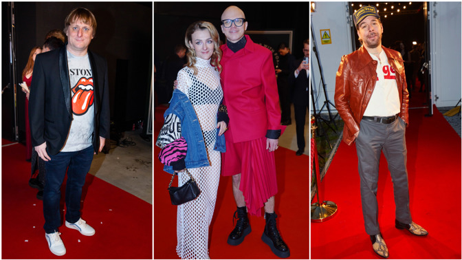 Chlapi v sukních a s perlami v rozhalence: Creative black tie v mužském podání na cenách Anděl