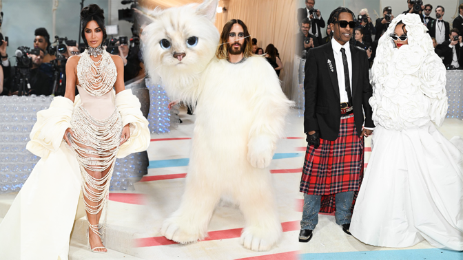 Móda z Met Gala 2023: Rihanna v předimenzované peleríně, kočičák Jared Leto a odhalené Kardashianky