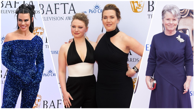 Móda z cen BAFTA: Kate Winslet s dcerou Miou v černém, Alžběta II. z Koruny se zahalila do královské modré