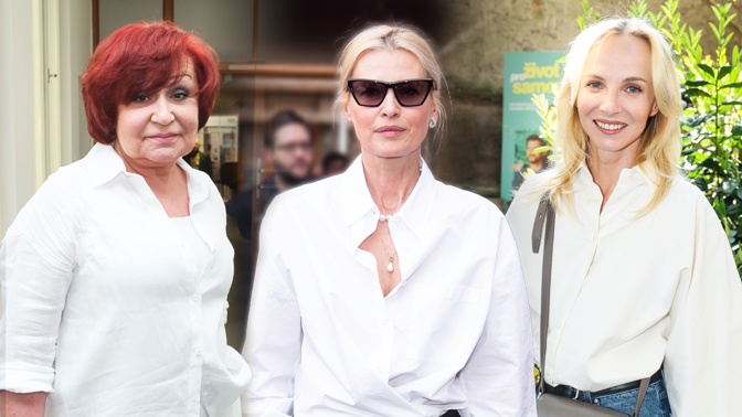 Celebrity září v bílé košili: Petra Janů ji kombinuje s džínami, Daniela Peštová s perlami, Jitka Schneiderová s křivákem
