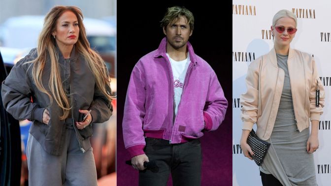 Hvězdy si zamilovaly bombery v neobvyklých barvách či obsypané flitry: Nosí je Lopez, Gosling i Kovalová