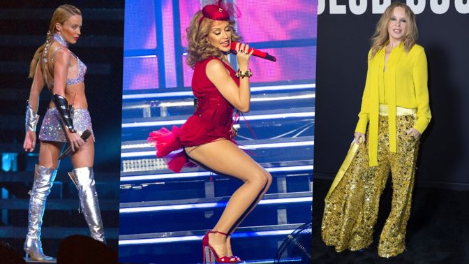 Kylie Minogue slaví 55 let: Od minikraťásků a minisukní až k elegantním kalhotovým kostýmkům