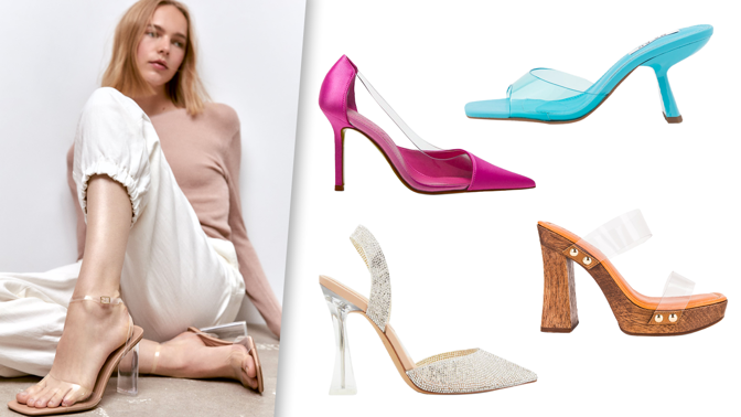 Trend léta 2023: Boty s transparentními prvky inspirovaly nejen Popelka či Barbie, ale i hit osmdesátek