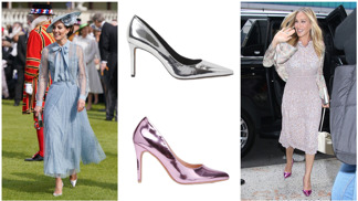 Kate Middleton a Sarah Jessica Parker sladily styl: Dámy obuly metalické lodičky, které jsou hitem léta 2023