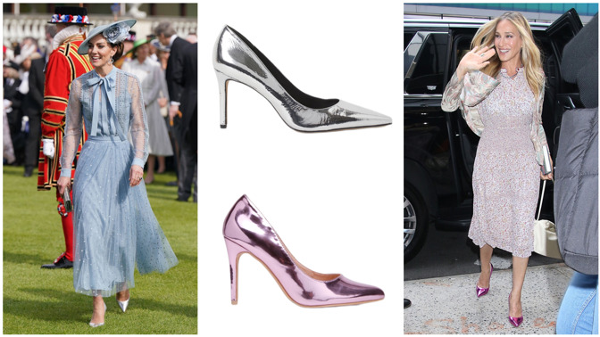 Metalické lodičky budou hitem léta 2023: Podlehly jim Kate Middleton i Sarah Jessica Parker