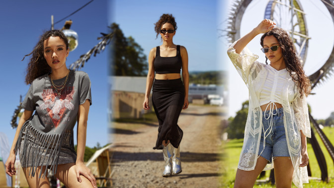 Festivalová móda 2023: Letošním hitem jsou flitry, háčkované outfity odhalující kůži a kovbojské boty