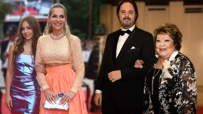 Netradiční doprovody slavných ve Varech: Bohdalová vyvedla vnuky, Rolins ukázala krásnou dceru a za Bartošku zaskočil syn