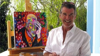 Obrazy slavných herců: Hopkins maluje dětsky naivně, Pierce Brosnan prodal portrét Boba Dylana za milion a půl dolarů
