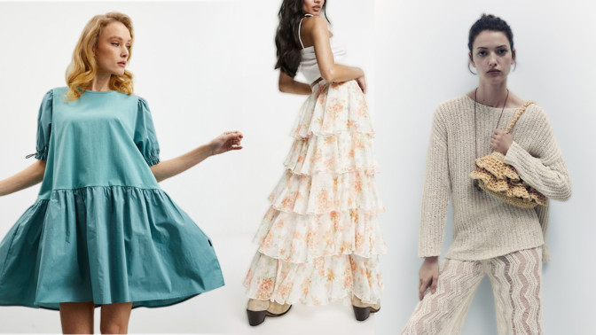 Nesmrtelné volány pro postavy jablka i hrušky: Unosíte je na šatech, sukni i na džínové bundě