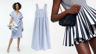Nestárnoucí trend léta: Modrobílé proužky. Topy, šaty, sukně i doplňky od 299 Kč pro každou ženu i postavu