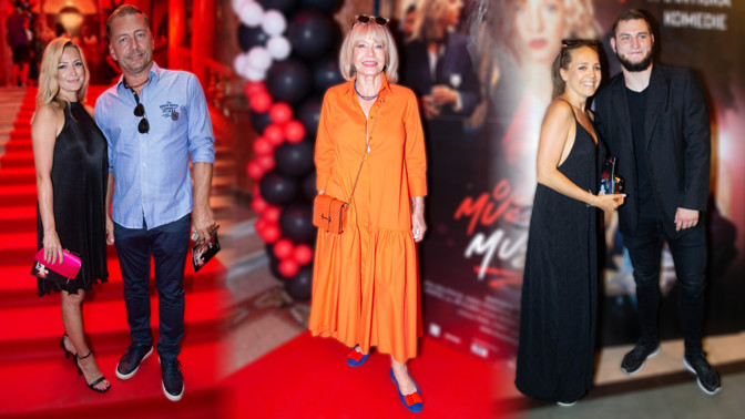 Móda z premiéry Můžem i s mužem: Vondráčková s bijcem v černé, Švandová zářila v oranžové a Vondráček mimo dress code