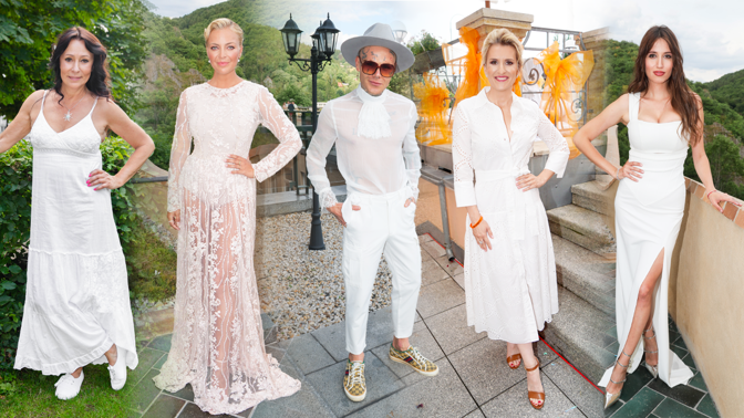 Hvězdy v 30 bílých modelech: Markéta Konvičková je nádherná v krajce, Heidi Janků na svůj věk v šatech na ramínka