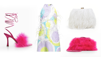 To není nevěstinec, ale módní trend: Peříčka zaplavila ulice, trendy jsou budoárové pantoflíčky i impozantní čelenky