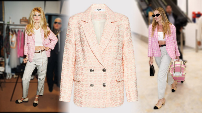 Claudia Schiffer a Margot Robbie jako Chanel dvojčata: Vintage růžové sako vynesla modelka o 27 let dřív než představitelka Barbie