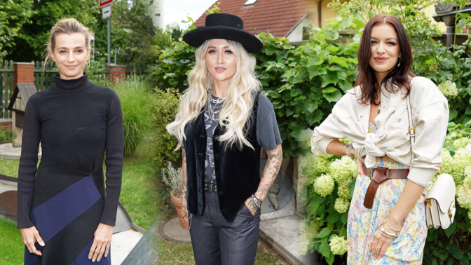 Móda ze zahradní párty českých hvězd: Boho vytáhla kozačky, Jirešová rolák a Sharlota zahalená jako nikdy