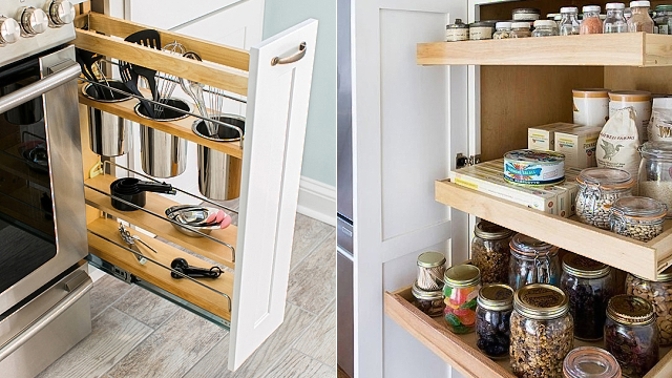 Prostory v malé kuchyni se dají využít do poslední skuliny!
