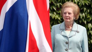 Železná lady Margaret Thatcher.