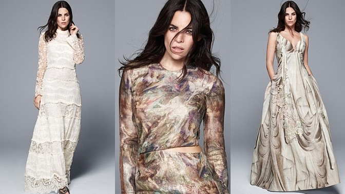 Jednou z tváří nové řady oblečení je modelka Julia Restoin Roitfeld.