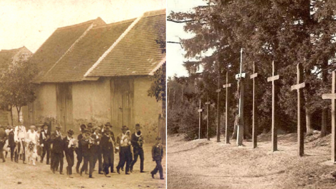Devět křížů je lokalita u obce Lesní Hluboká v okrese Brno-venkov, na silnici II/602, nedaleko exitu 168 dálnice D1. Lokalita dostala název podle devíti křížů, podle pověsti vztyčených na místě, kde v 16. století došlo k masakru svatebního průvodu. Na místě mělo být 9 obětí, na jejichž památku byly kříže vztyčeny.
