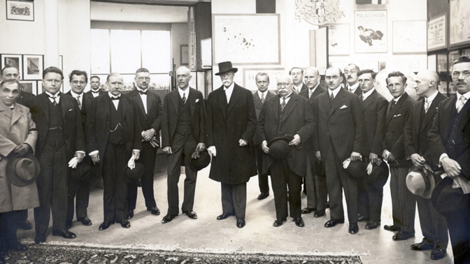 Památný okamžik vzniku samostatného Československa.