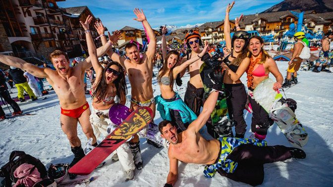 Pořádný mejdan na sněhu