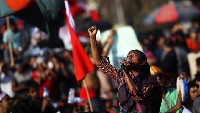 Střety s policií se odehrávaly ve hlavním městě Bangladéše, Dháce.