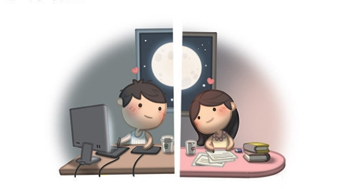 Láska je... zůstat s tebou vzhůru dlouho do noci.