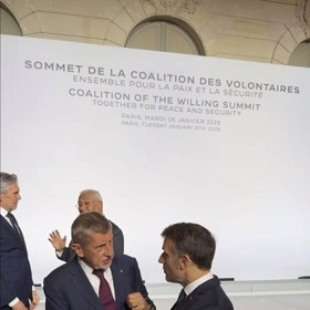 Andrej Babiš  s Emmanuelem Macronem.