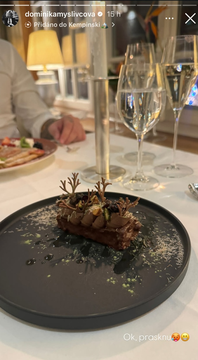 Dominika Myslivcová si užívá romantiku po boku pana neznámého.