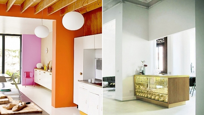 Zářivé barvy vnesly do interiéru hravost a nakažlivou radost.