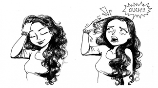 Prohrabování vlasů je tak sexy... Sakra!