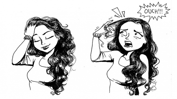 Prohrabování vlasů je tak sexy... Sakra!