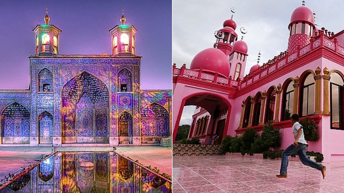 Skvostně dekorovaná Nasír-ol Molk a růžová Masjid Dimaukom jsou výkladní skříní prvotřídní architektury.